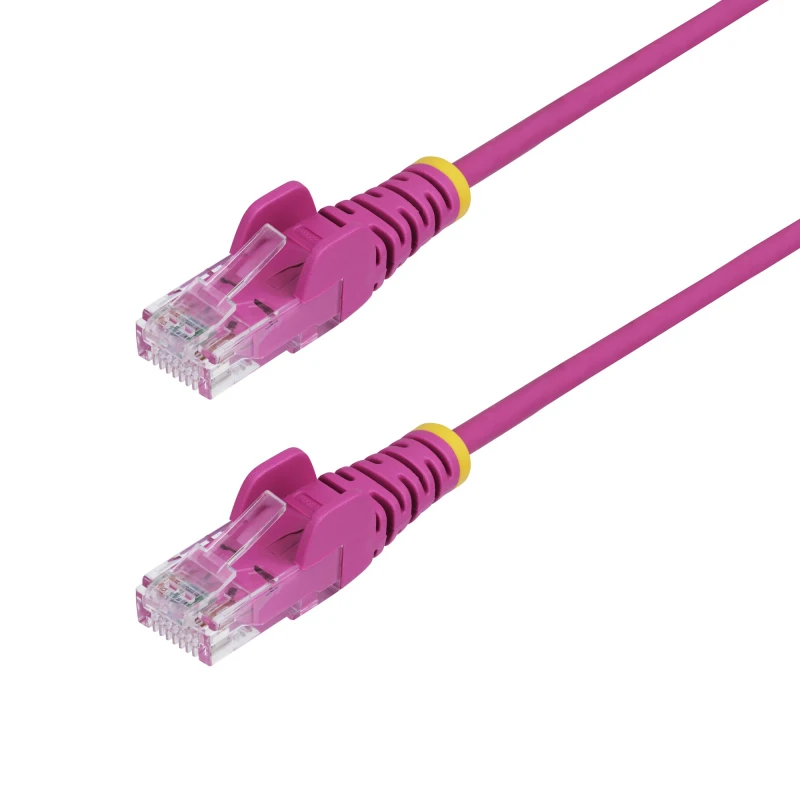 Image of StarTech.com 7m Pink Slim CAT6 Ethernet Cable. Snagless. 100W PoE. UTP