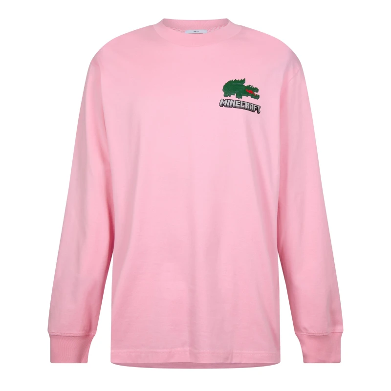Image of Lacoste Mens Croc Long-Sleeve T-Shirt Lotus 1 male 2XS