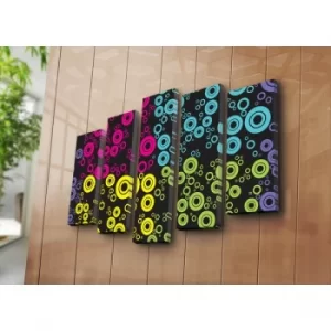 Image of 5PATK-143 Multicolor Decorative Canvas Painting (5 Pieces)