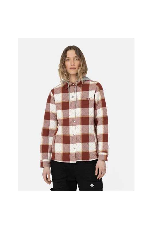 Image of Dickies Flannel Shirt Jacket Red