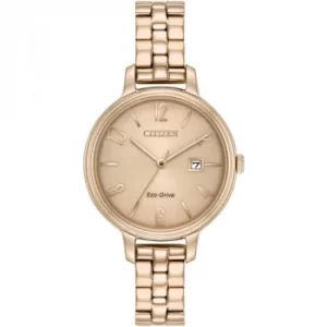 Image of Ladies Citizen Eco-drive Silhouette PVD rose plating Watch