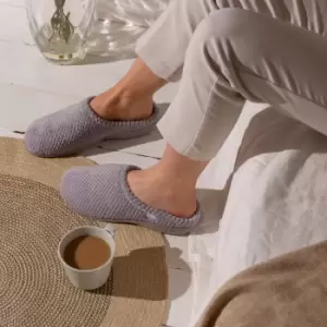 Image of totes Isotoner Popcorn Ladies Mule Slippers Grey