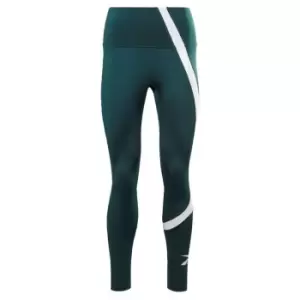 Image of Reebok Workout Ready Vector Leggings Womens - Green