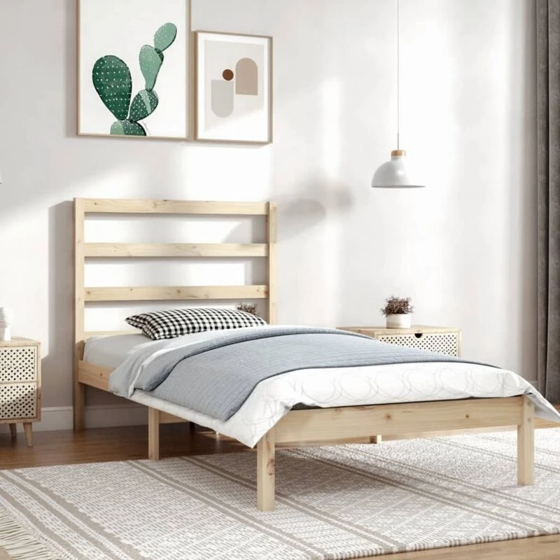 Image of VIDAXL Bed Frame without Mattress 90x200cm Solid Wood Pine vidaXL 8720287036685