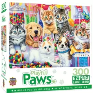 Image of Masterpieces Puzzle Playful Paws Sweet Things Ez Grip Puzzle 300 piece jigsaw puzzle