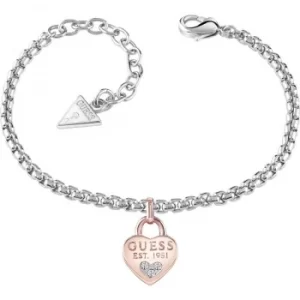Image of Ladies Guess All About Shine Silver/Rose Gold Bracelet