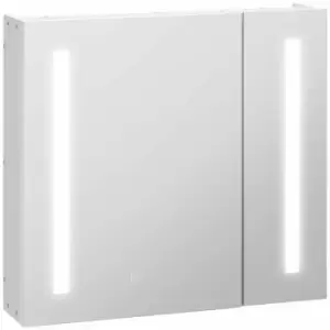 Image of Kleankin LED Illuminated Bathroom Mirror Cabinet With Lights With Adjustable Shelf/ Touch Switch And USB Charge White