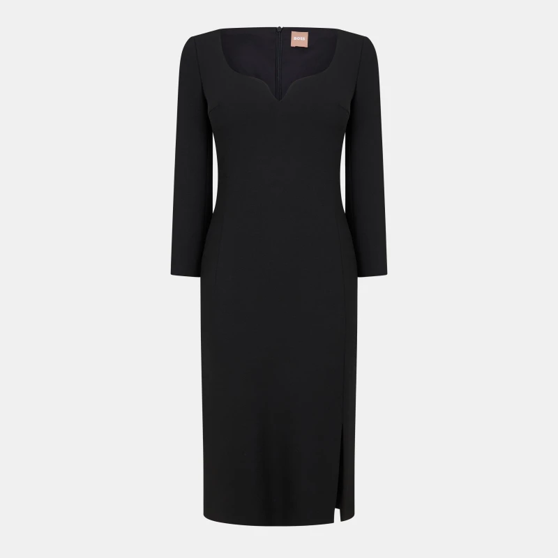 Image of Boss Womens Dihera Mini Design Dress Black female 4 (XXS)