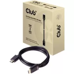 Image of club3D HDMI Cable HDMI-A plug, HDMI-A plug 3m Black CAC-1373 Flame-retardant HDMI cable