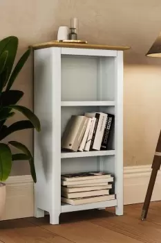 Image of 3 Tier Solid Oak Bookcase Linen - Taberno
