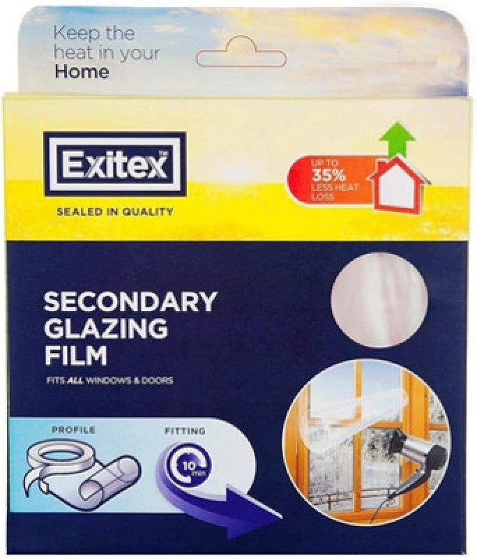 Image of Exitex Insulating Film For Windows, Transparent Glazing Film 4.5M2 (3M X 1.5M)