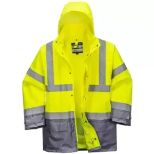Image of Portwest S768YGYM - sz M Hi-Vis Executive 5-in-1 Jacket - Yellow/Grey - Yellow/Grey