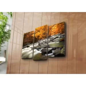 Image of 3KBPAT-41 Multicolor Decorative Canvas Painting (3 Pieces)