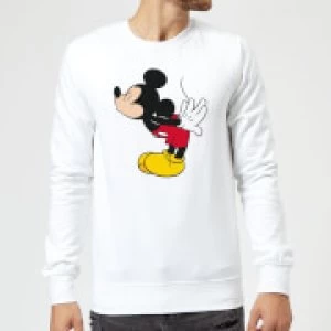 Image of Disney Mickey Mouse Mickey Split Kiss Sweatshirt - White