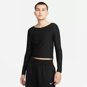 Image of Nike Air Womens Printed Long-Sleeve Top - Black