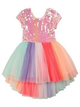 Image of Billieblush Girls Sequin Mesh Tutu Dress - Multi, Size 3 Years, Women