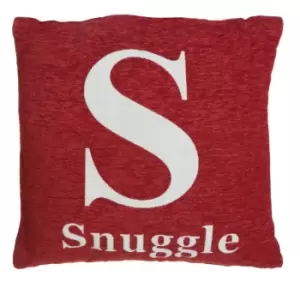 Image of Premier Housewares 'Snuggle' Cushion - Red