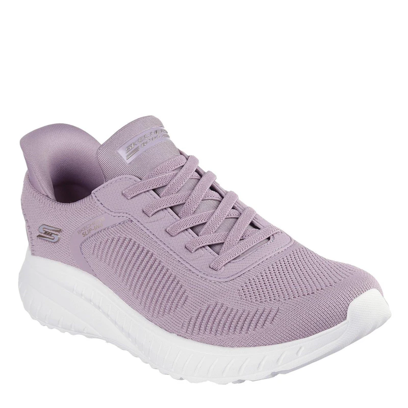 Image of Skechers Womens Bobs Squad Chaos Current Muse Slip-On Trainers Lavender female 4 (37)
