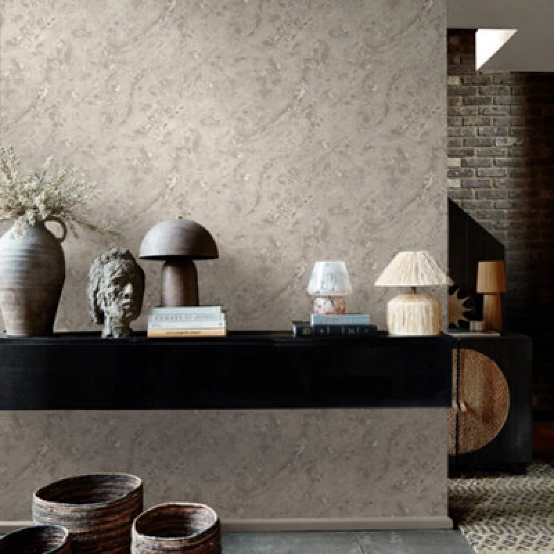 Image of Abigail Ahern Boheme Marble Dove Wallpaper Wallpaper One size Grey 38624702000