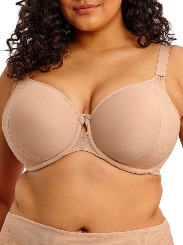 Image of Elomi Womens Nerina Moulded Spacer Bra in Beige Size: 40F Beige Female 40F