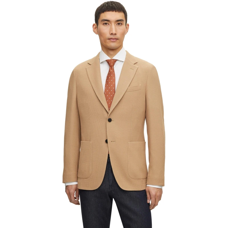 Image of Boss Mens Heston Formal Jacket Beige male 36 (46)