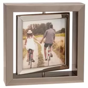 Image of Dark Silver Spin 4 x 4 Photo Frame