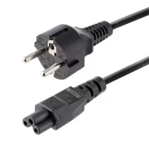 Image of StarTech.com 3m (10ft) Laptop Power Cord, EU Schuko to C5, 2.5A...