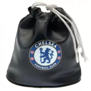 Image of Chelsea FC Golf Drawstring Bag (One Size) (Black)