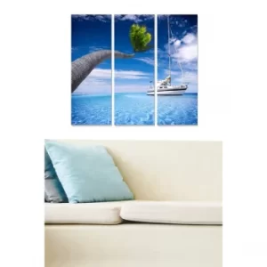 Image of MDF72701932 Multicolor Decorative MDF Painting (3 Pieces)