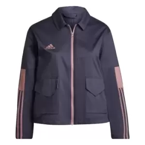 Image of adidas Tiro Cargo Track Top (Plus Size) Womens - Blue