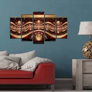 Image of 5ABSMDF-6 Multicolor Decorative MDF Painting (5 Pieces)