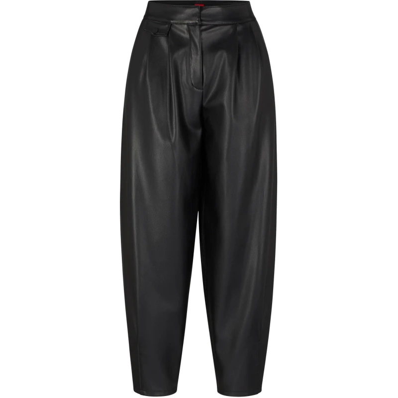 Image of Hugo Womens Straight Leg Trousers Black female 4 (XXS)