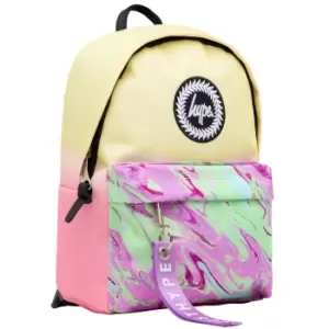 Image of Hype Gradient Marble Mini Backpack (One Size) (Yellow/Pink/Green)