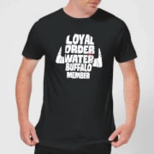 Image of The Flintstones Loyal Order Of Water Buffalo Member Mens T-Shirt - Black - XL