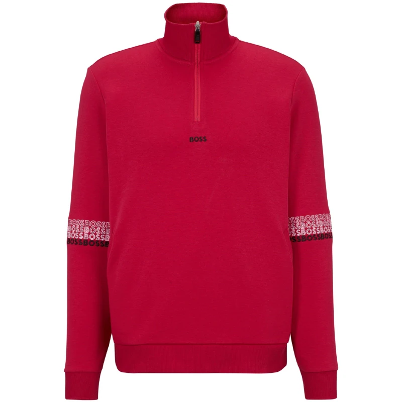 Image of Boss Mens 1/4 Zip Fleece Pink male S