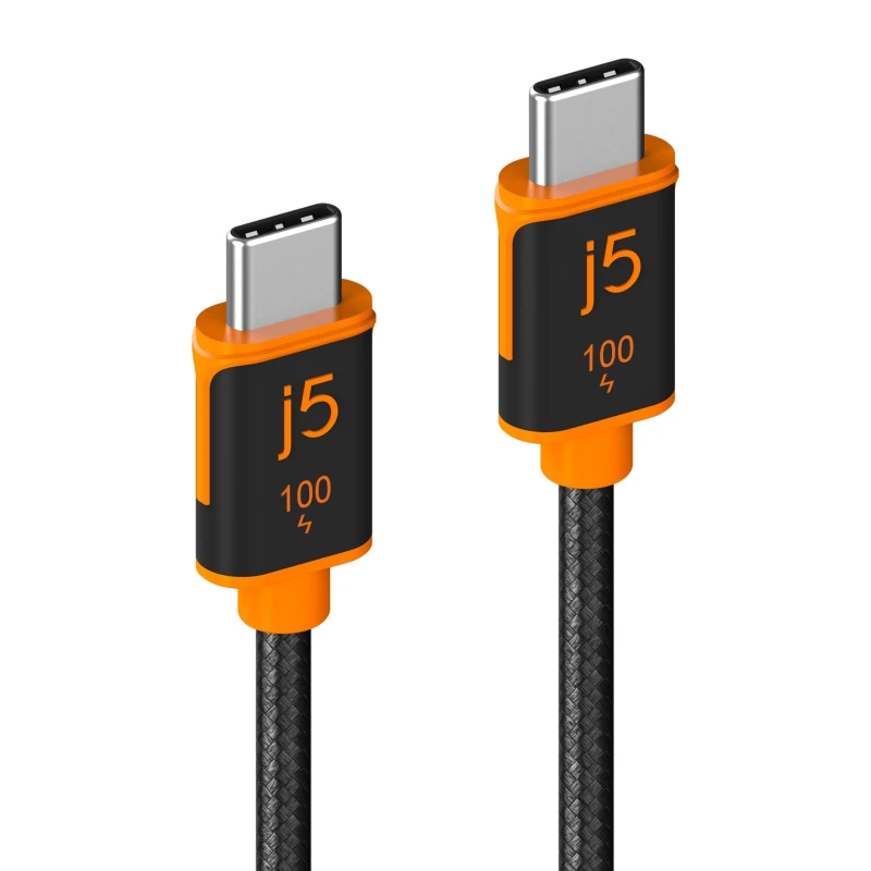 Image of j5 create j5create JUCX25L30 USB-C 100W Sync & Charge Cable (3 m / 9.8 ft.) JUCX25L30-N