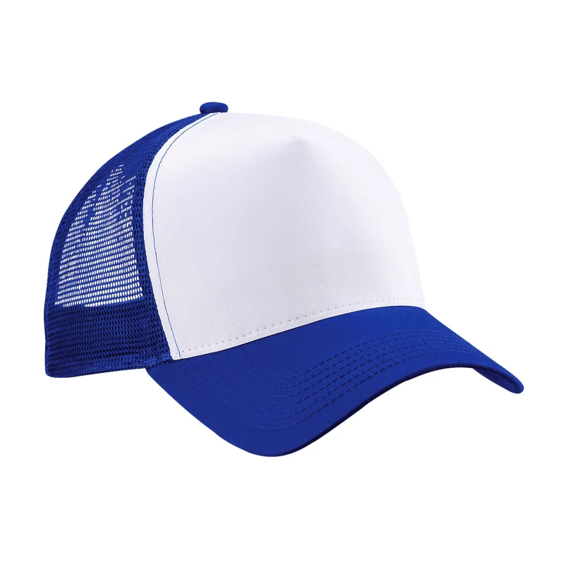 Image of Beechfield Beechfield Men Half Mesh Trucker Cap Headwear in Bright Blue Bright Blue One Size Male 5055747771244