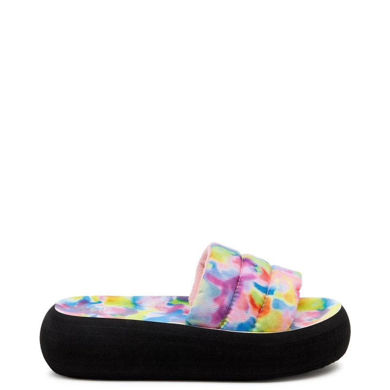 Image of Rocket Dog Womens Splash Loyal Tie Dye Platform Sandals UK Size 7 (EU 40) Pink Multi RKD293-PNKMUL-7