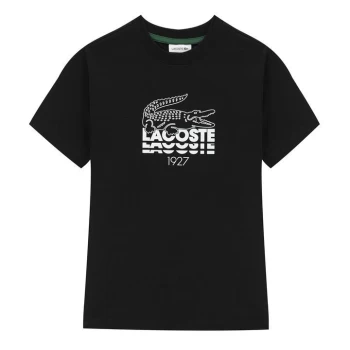 Image of Lacoste Graphic Logo T-Shirt Junior - Black