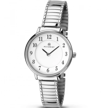 Image of White And Silver 'Accurist Expander' Watch - 8138
