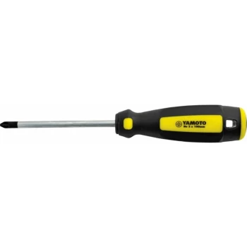 Image of Yamoto - Tri-line Pozi Screwdriver, NO.2 Pozi Tip, 100MM Blade