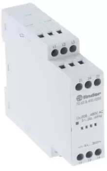 Image of Finder Voltage Monitoring Relay With DPDT Contacts, 3 Phase