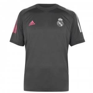Image of adidas Real Madrid Training Shirt 2020 2021 Mens - Grey