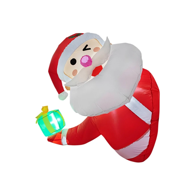 Image of LIFE IDEAS 1M Inflatable Santa Claus Christmas Decoration Multi-Colour unisex One size