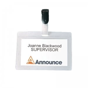 Image of Announce Self-Laminating Badge 54x90mm (Pack of 25) PV00924