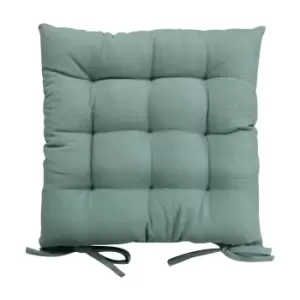 Image of Gallery Interiors Set of 2 Cotton Crinkle Seatpad in Green