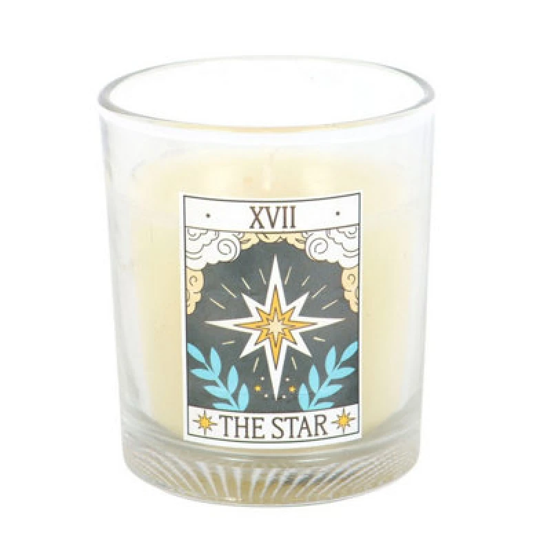 Image of Something Different Something Different The Star Blueberry Tarot Vintage Candle in Light Sand Light Sand One Size Unisex 5063806851417