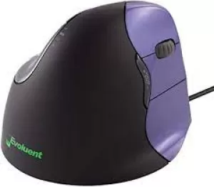 Image of Evoluent Vertical Mouse 4 VM4S USB mouse Optical Ergonomic Black, Purple