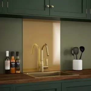 Image of Splashback Self-Adhesive Glass 600 x 750mm in Brass