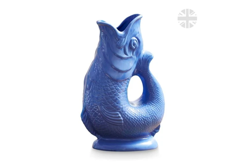 Image of Tower Tower Fish Jug, Handcrafted from Earthenware, Iconic UK Heritage, Made in Stoke-on-Trent, 1.2L, Sea Blue Size: 1 Pack Blue 1 Pack Unisex 50567